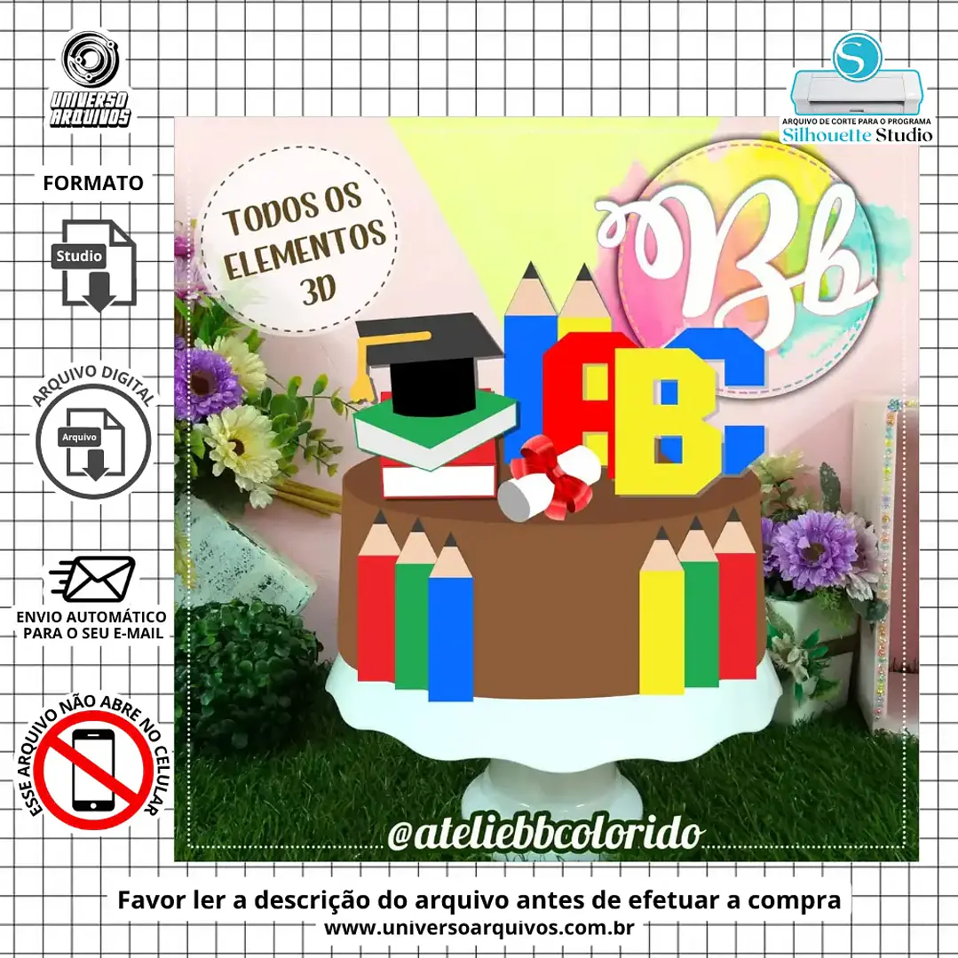 Arquivo de Corte Topo Formatura (Leia a Descrição) 1