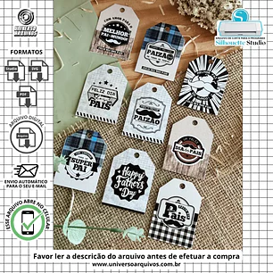 Arquivo de Corte Tag para Presente dia dos pais (Leia a Descrição)