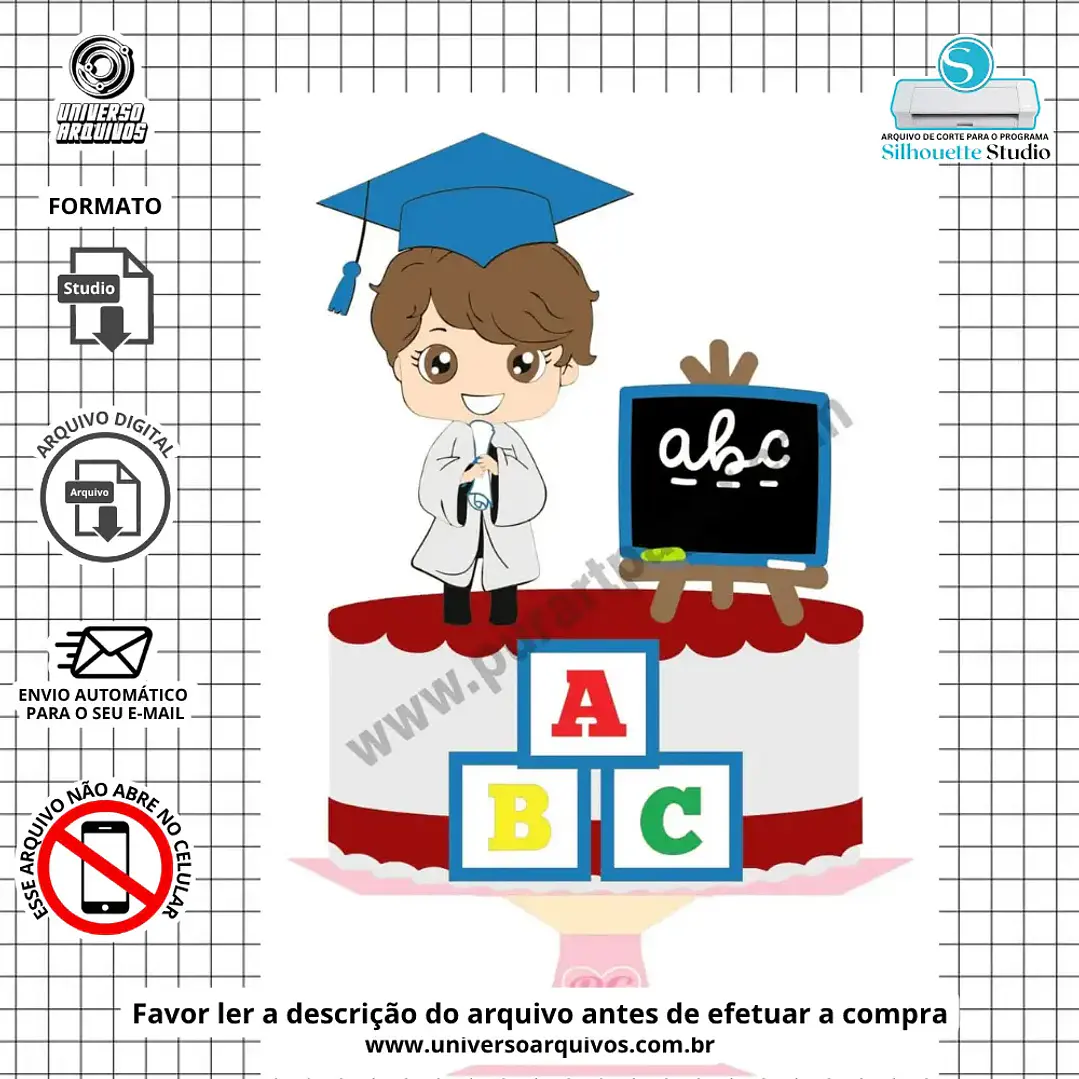 Arquivo de Corte Topo Formatura  (Leia a Descrição) 1