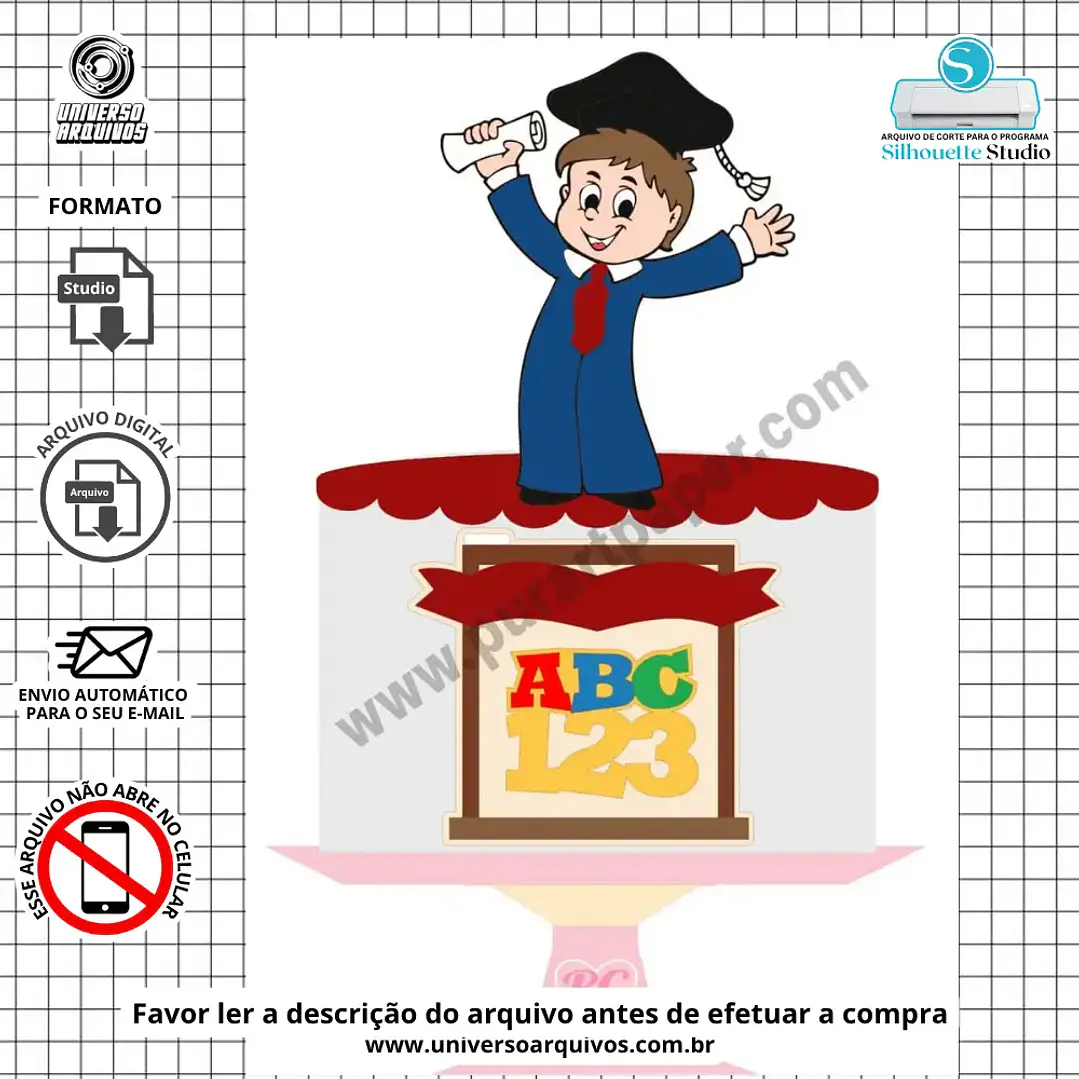 Arquivo de Corte Topo Formatura  (Leia a Descrição) 1