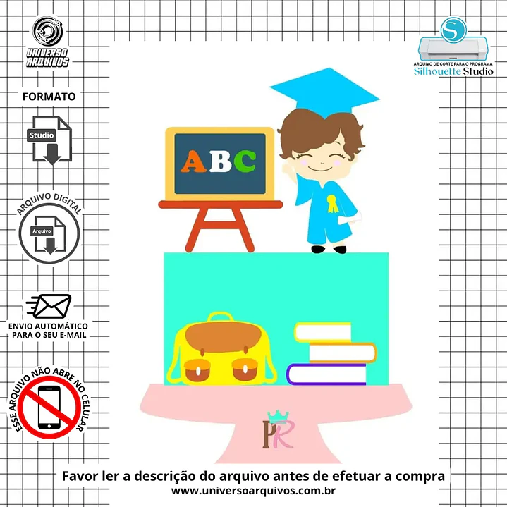 Arquivo de Corte Topo Formatura  (Leia a Descrição) 1