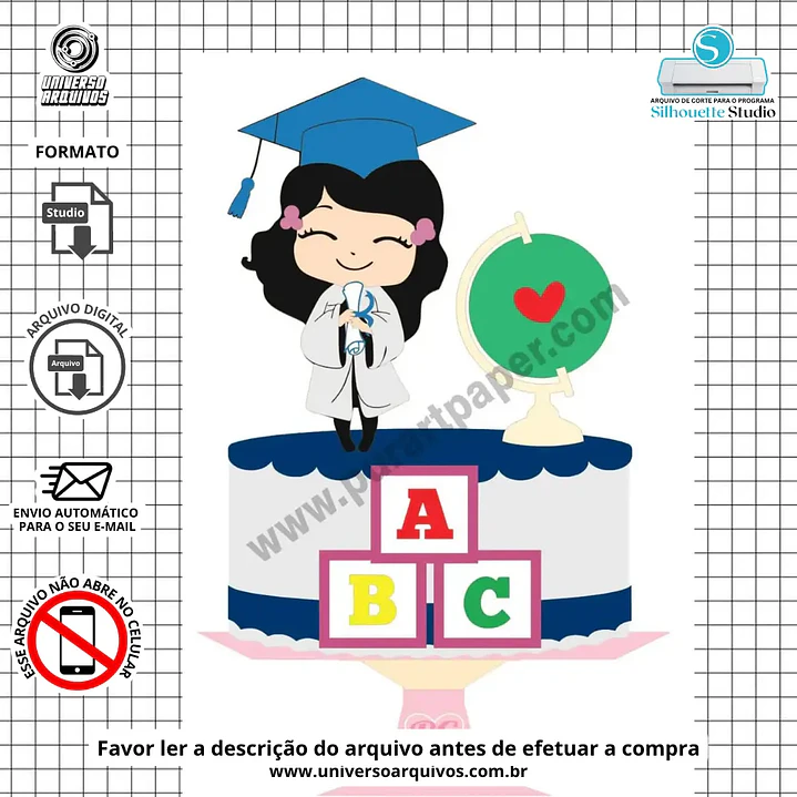 Arquivo de Corte Topo Formatura (Leia a Descrição) 1