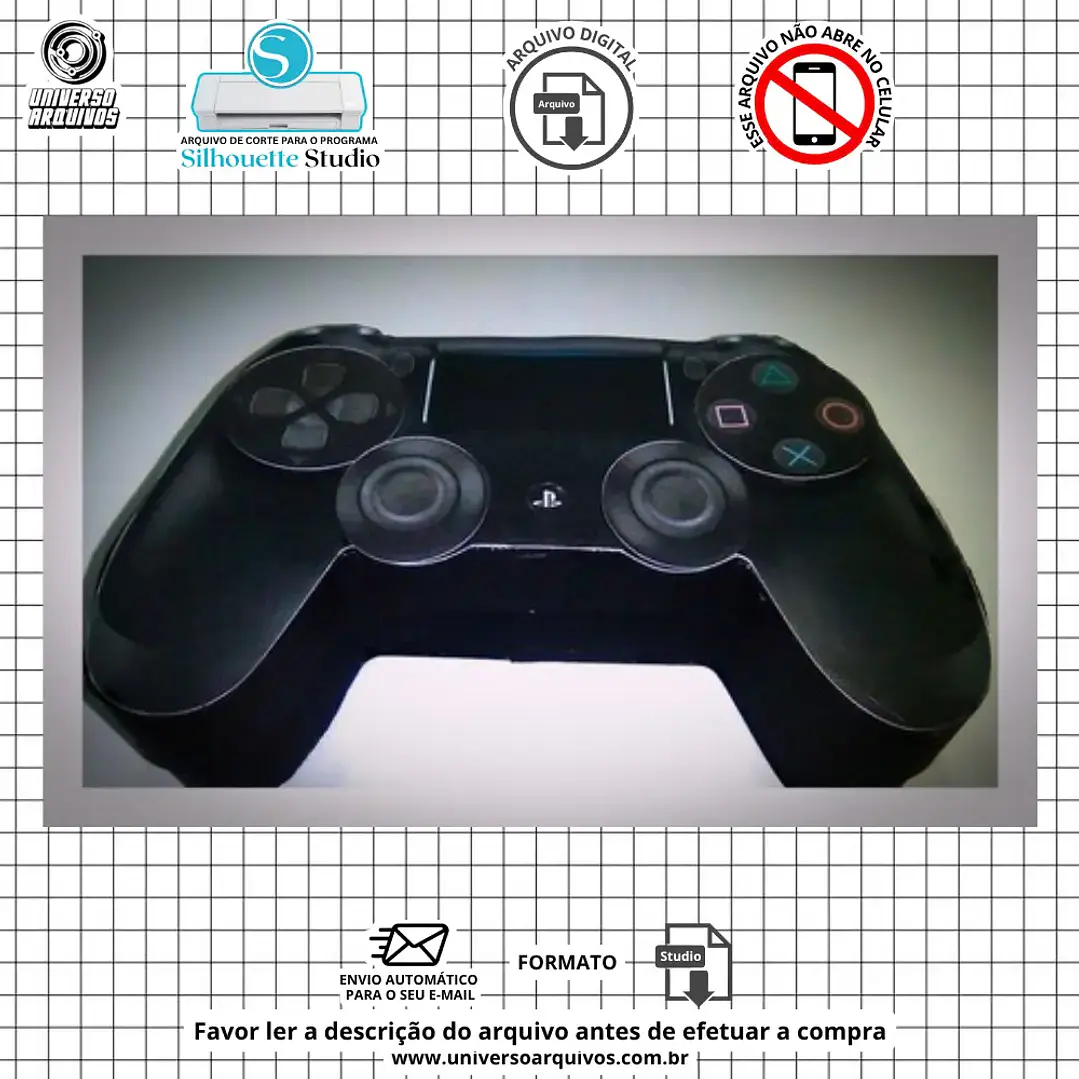 Arquivo de Corte Caixa Controle Play Station (Leia a Descrição) 1