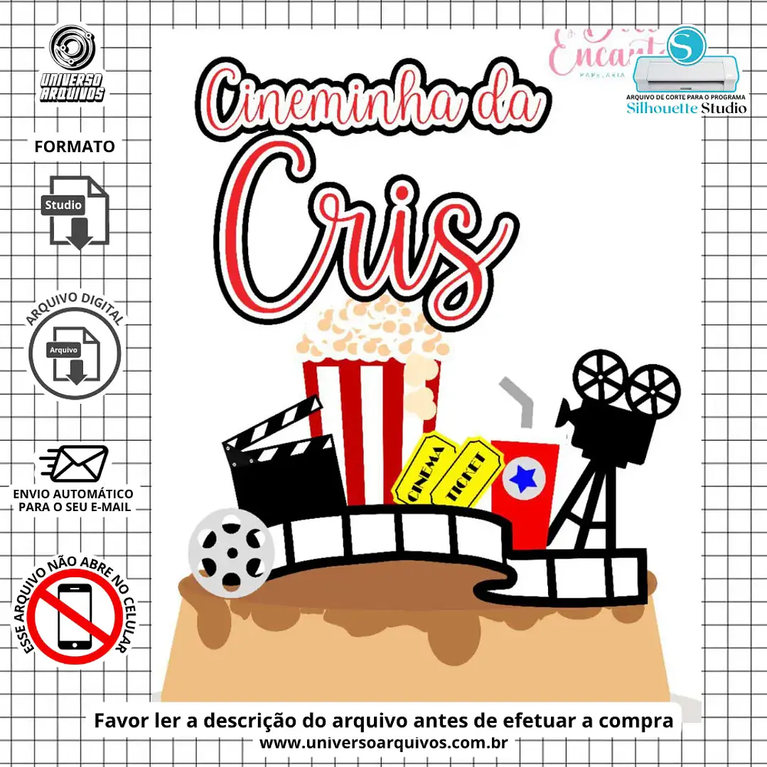 Arquivo de Corte Topo Cineminha (Leia a Descrição) 1