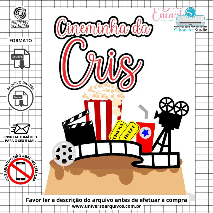 Arquivo de Corte Topo Cineminha (Leia a Descrição) 1
