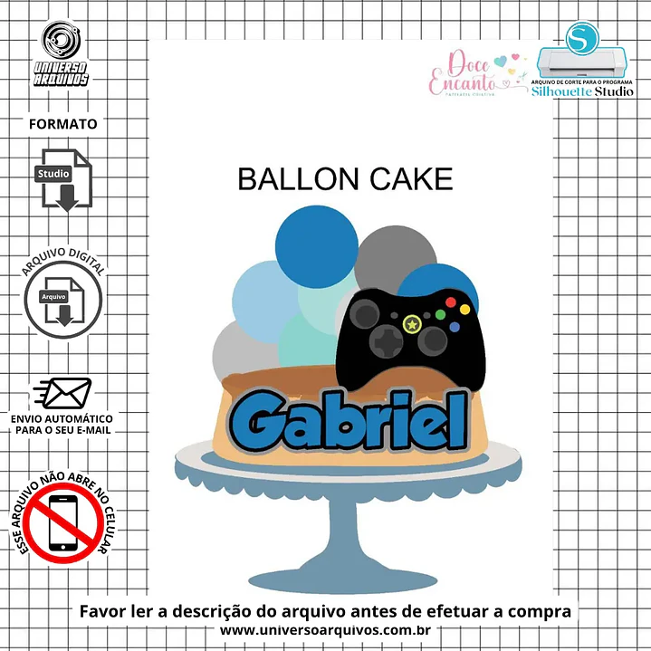Arquivo de Corte Topo Vídeo Game (Leia a Descrição) 1