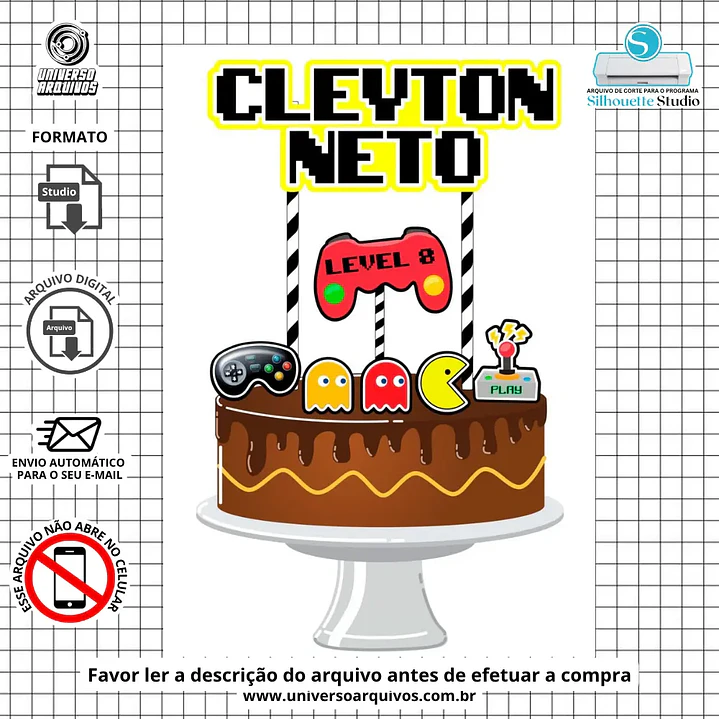 Arquivo de Corte Topo Vídeo Game (Leia a Descrição) 1