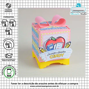 Arquivo de Corte Caixa Doces Dia dos Professores (Leia a Descrição)