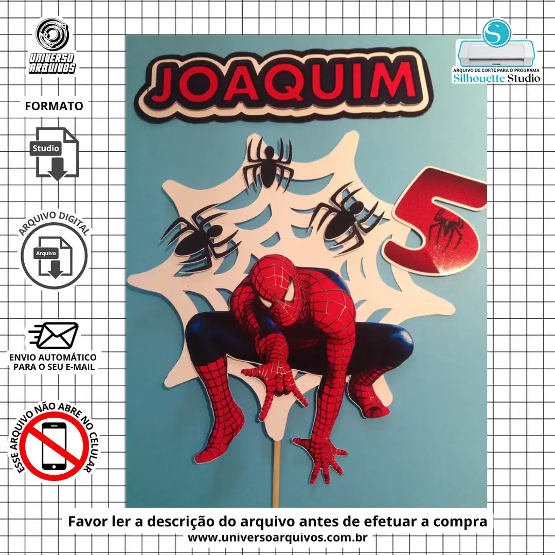 Arquivo de Corte Topo Homem Aranha 1