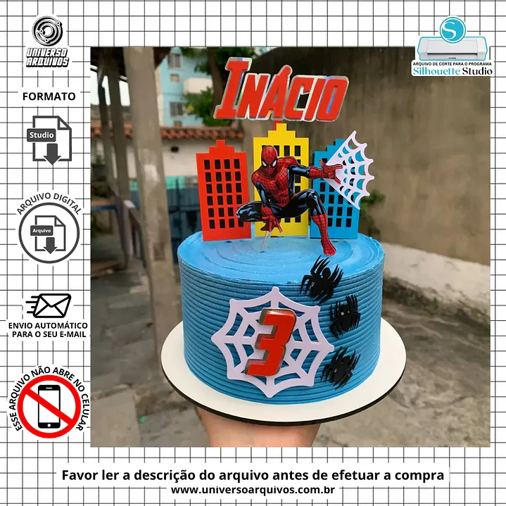 Arquivo de Corte Topo Homem Aranha 1