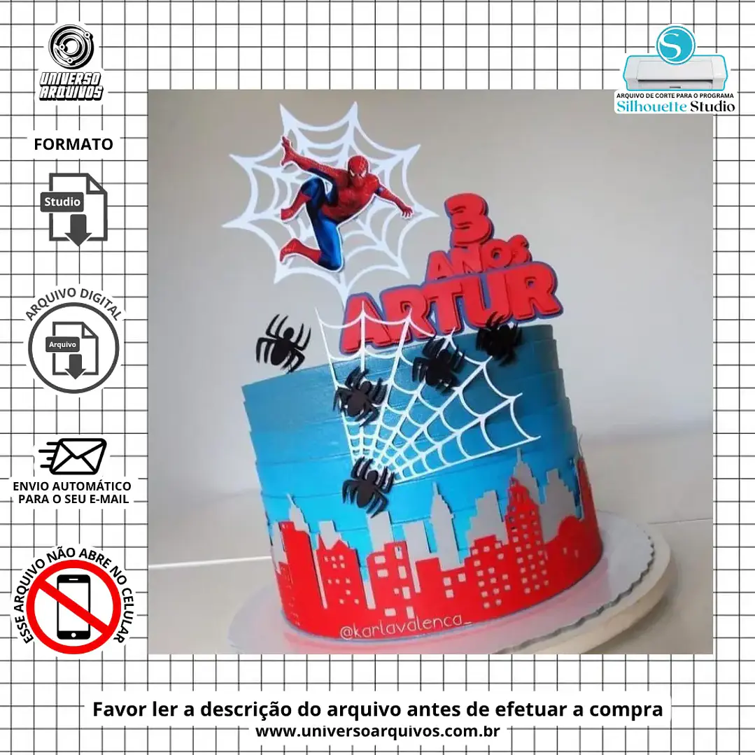 Arquivo de Corte Topo Homem Aranha 1