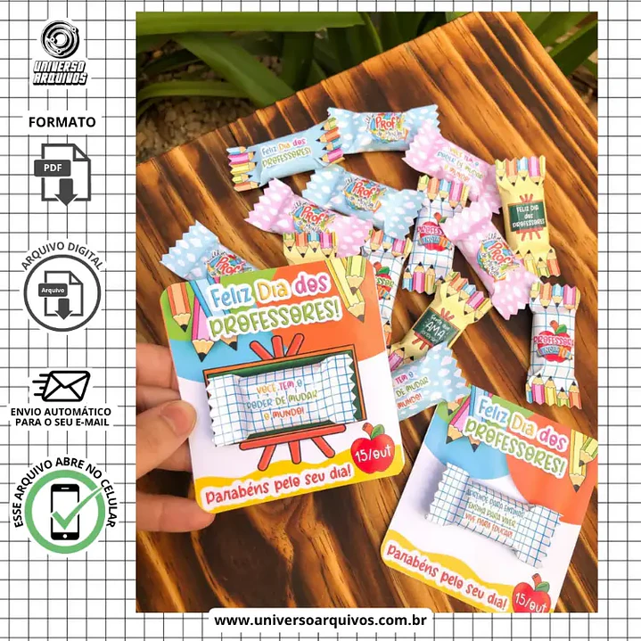 Arquivo de Corte Card Balinha Dia dos Professores 1