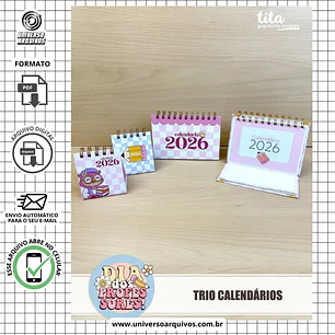 Arquivo de Corte Trio Calendários Dia dos Professores