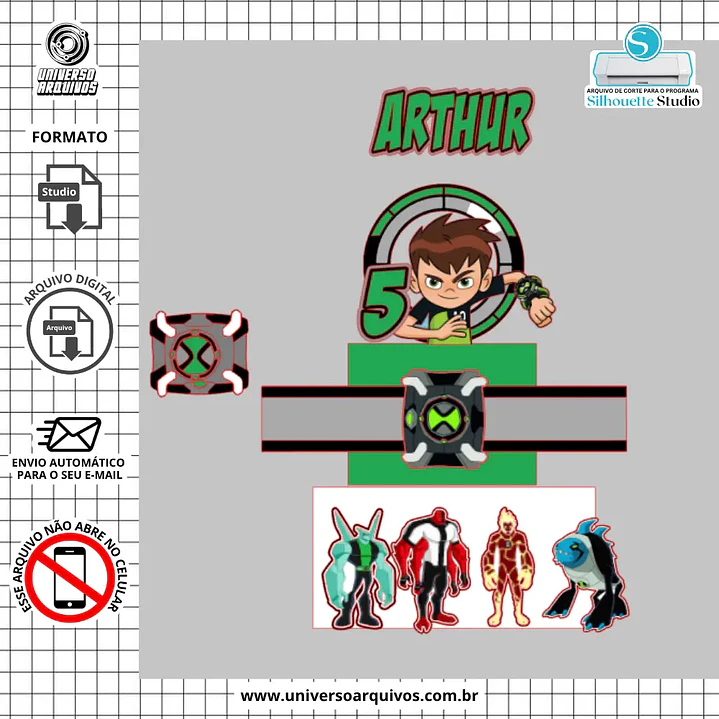 Arquivo de Corte Topo Ben 10  1