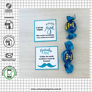 Arquivo de Corte Card Bombom Novembro azul