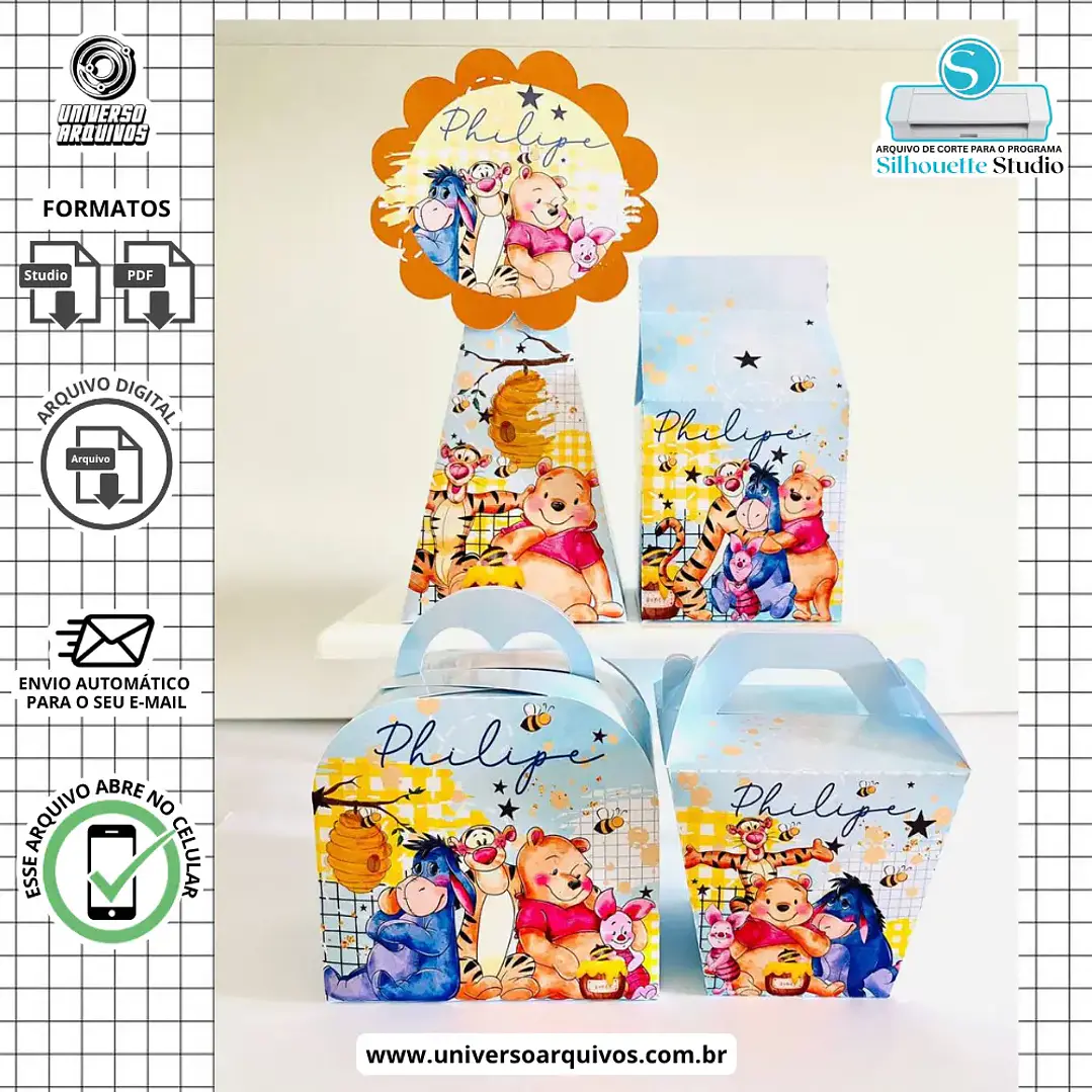 Arquivo de Corte Ursinho Pooh 1