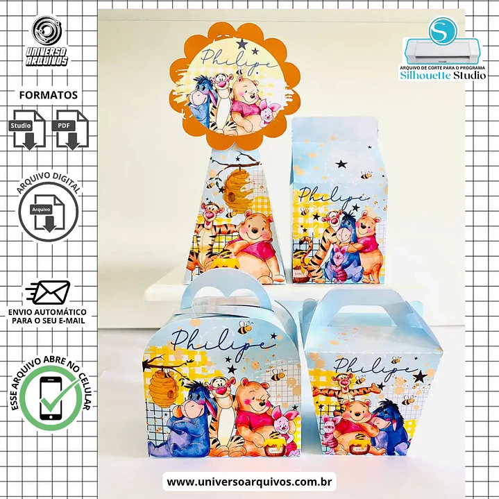 Arquivo de Corte Ursinho Pooh 1