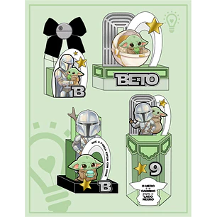 Arquivo de Corte Kit Festa Baby Yoda /Grogu