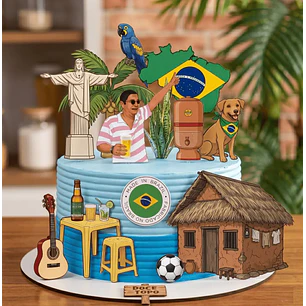 Arquivo de Corte Topo de Bolo  Brasilidades 01