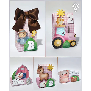 Arquivo de Corte Kit Festa Fazendinha Menina | Studio + PDF