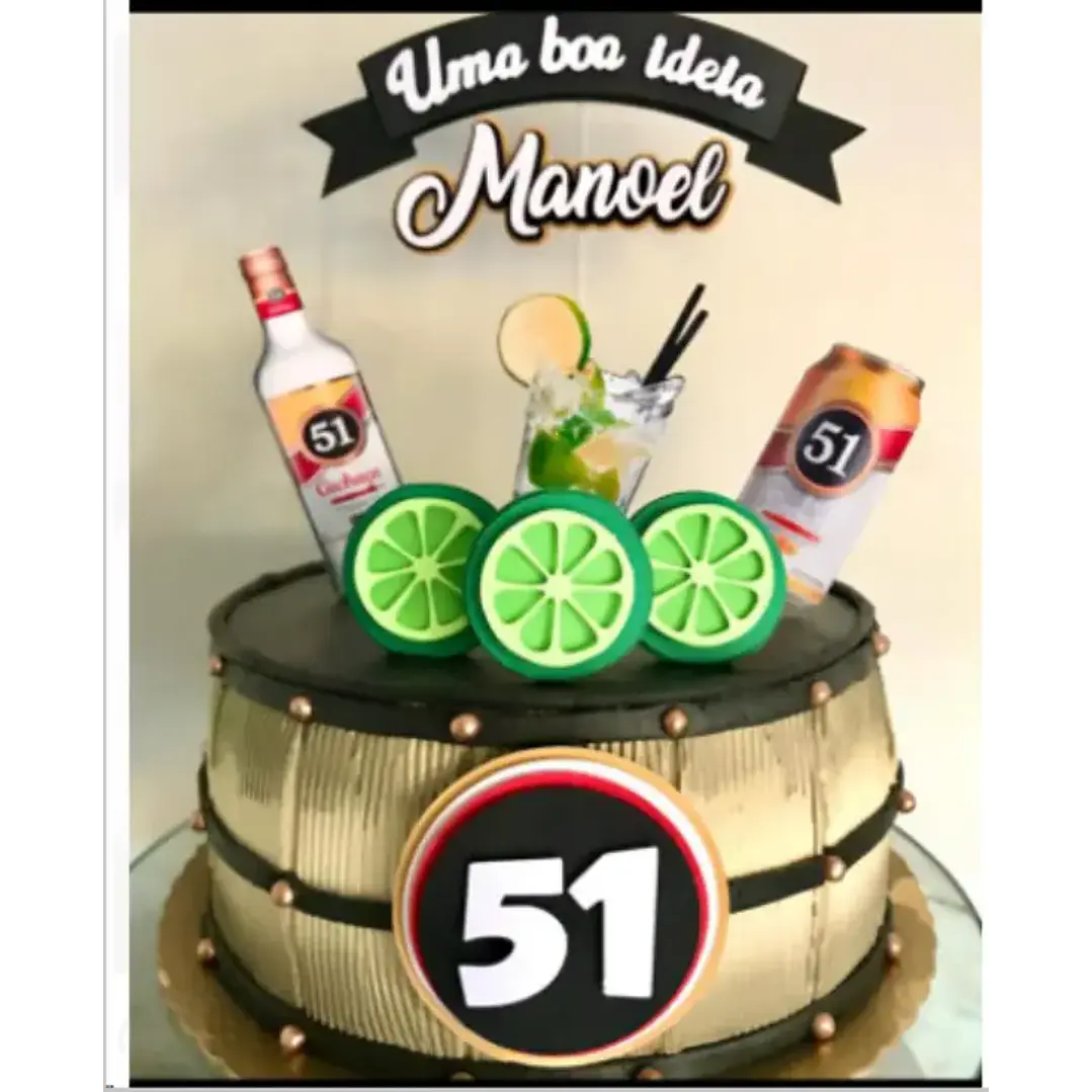 Arquivo de Corte Topo de Bolo Cachaça 51 | Studio 1