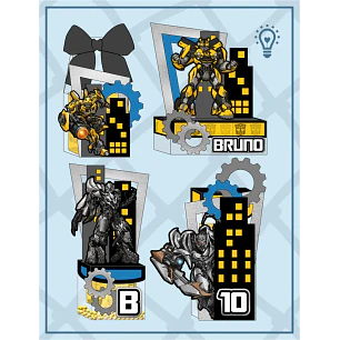 Arquivo de Corte Kit Festa Cenarismo Transformers Bumblebee | Studio + PDF