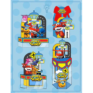 Arquivo de Corte Kit Festa Cenarismo Super Wings | Studio + PDF