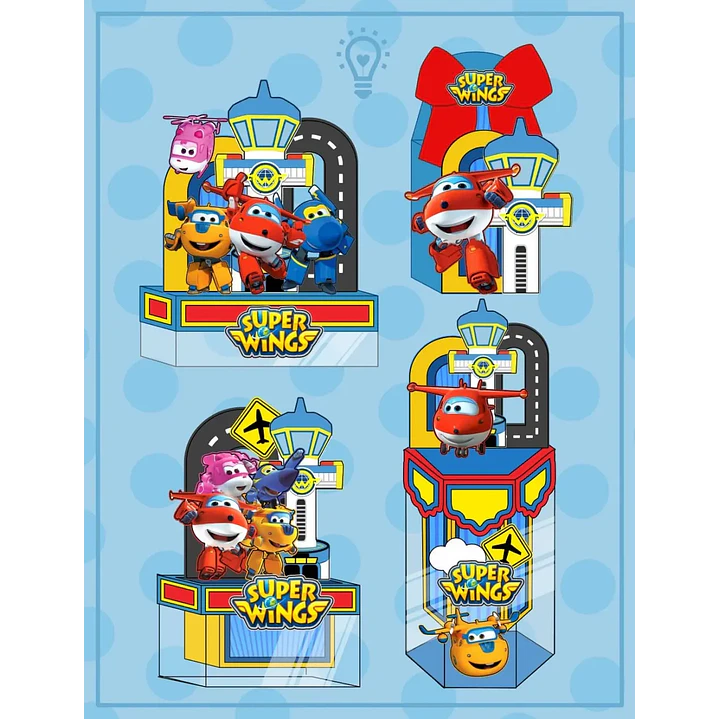 Arquivo de Corte Kit Festa Cenarismo Super Wings | Studio + PDF 1