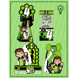Arquivo de Corte Kit Festa Cenarismo Ben 10  | Studio + PDF