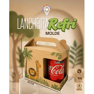 Arquivo de Corte Molde Lancheira Refri | Studio + SVG