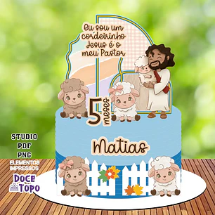 Arquivo de Corte Topo de Bolo Cordeirinho | Studio + PDF