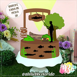 Arquivo de Corte Topo de Bolo Pescaria | Studio