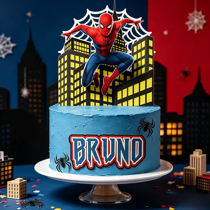Arquivo de Corte Topo de Bolo Homem Aranha | Studio + PDF 1