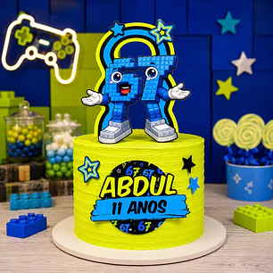 Arquivo de Corte Topo de Bolo 67  Azul | Studio + PDF