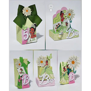 Arquivo de Corte Kit Festa Princesa Tiana | Studio + PDF