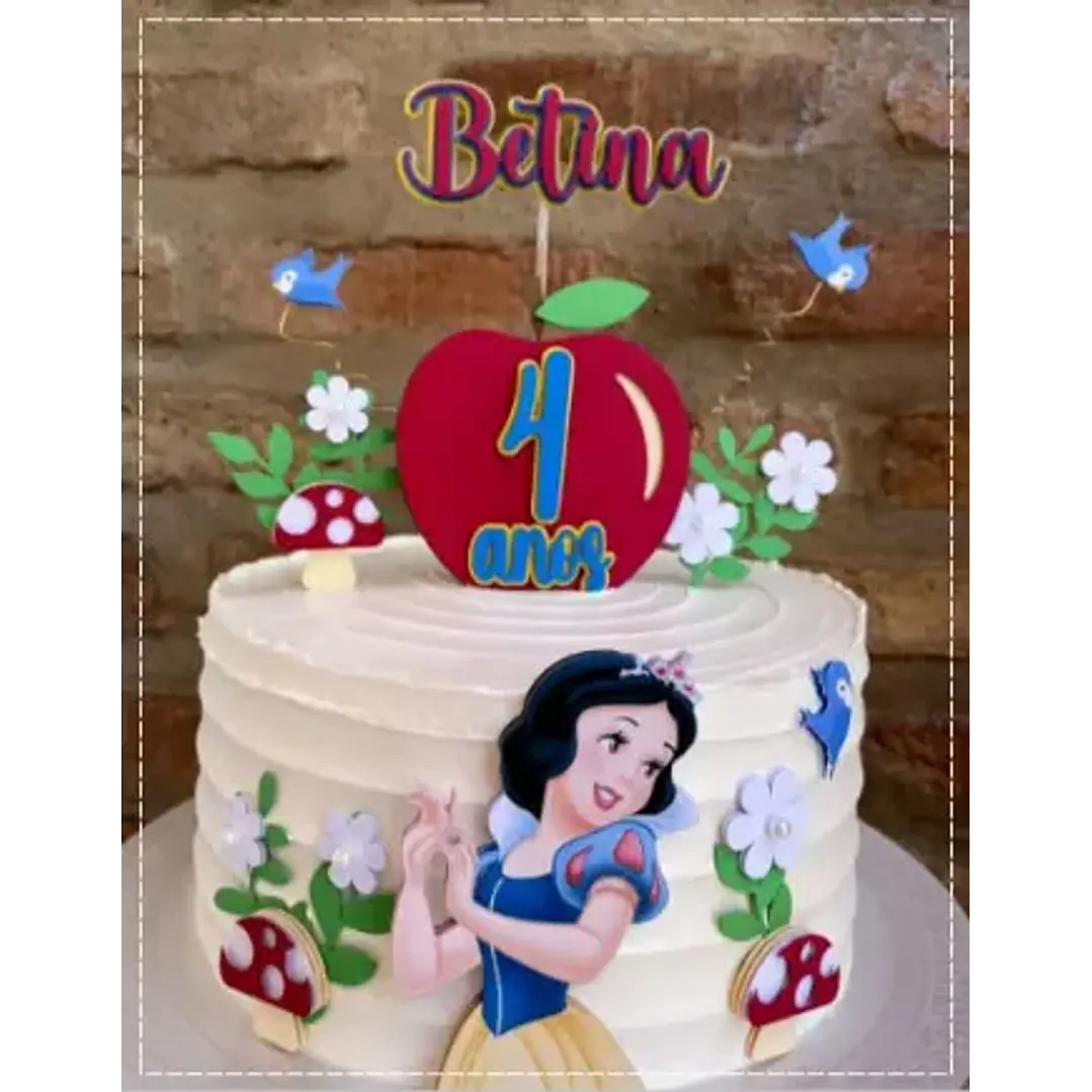 Arquivo de Corte Topo de bolo Branca de Neve | Studio 1