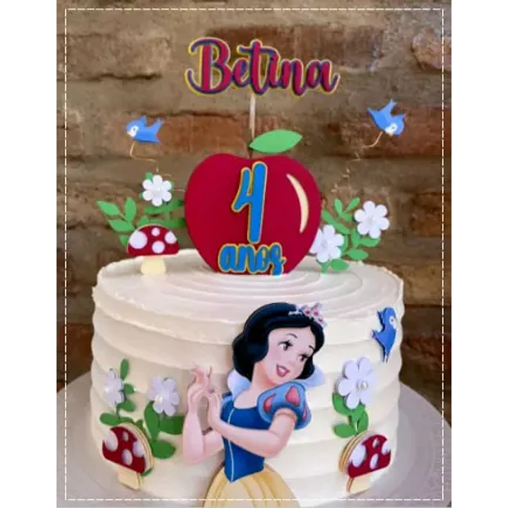 Arquivo de Corte Topo de bolo Branca de Neve | Studio 1