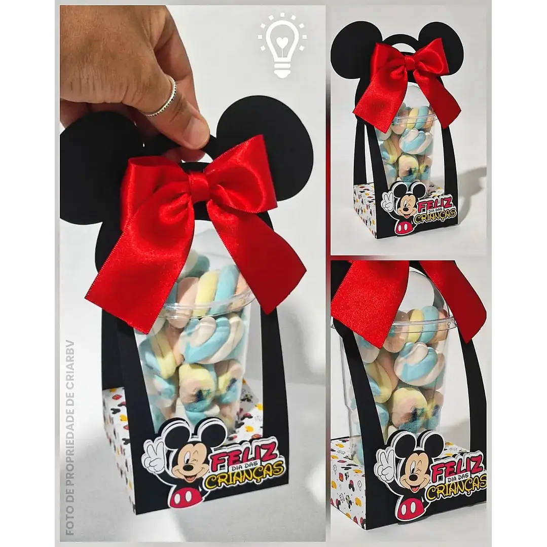 Arquivo de Corte Caixa Copo Bolha Mickey | Studio + PDF 1