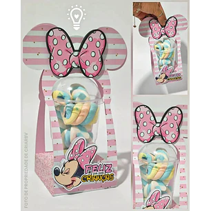 Arquivo de Corte Caixa Copo Bolha Minnie | Studio + PDF