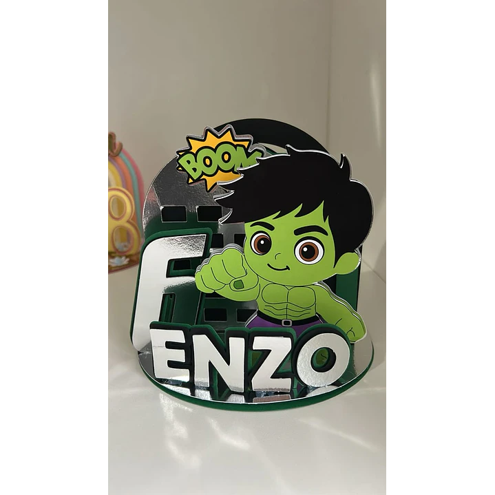 Arquivo de Corte Topo de Bolo Cenário Hulk | Studio 1