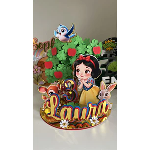 Arquivo de Corte Topo de Bolo Cenário Branca de Neve | Studio