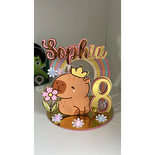Arquivo de Corte Topo de Bolo Cenário Capivara | Studio