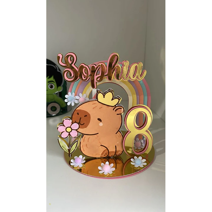 Arquivo de Corte Topo de Bolo Cenário Capivara | Studio 1