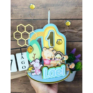 Arquivo de Corte Topo de Bolo Cenário Ursinhos Pooh | Studio