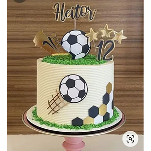 Arquivo de Corte Topo de Bolo Futebol com Chuteira e Bola | Studio + PDF