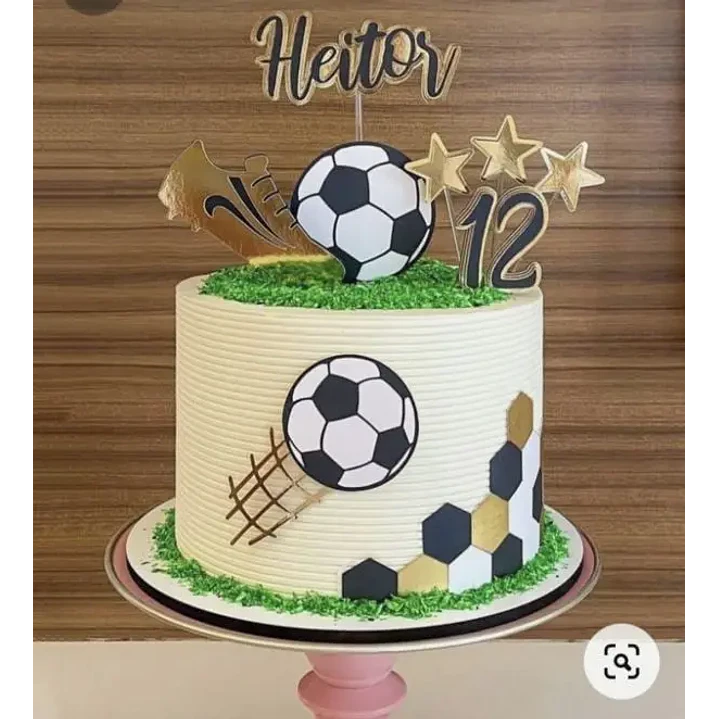 Arquivo de Corte Topo de Bolo Futebol com Chuteira e Bola | Studio + PDF 1