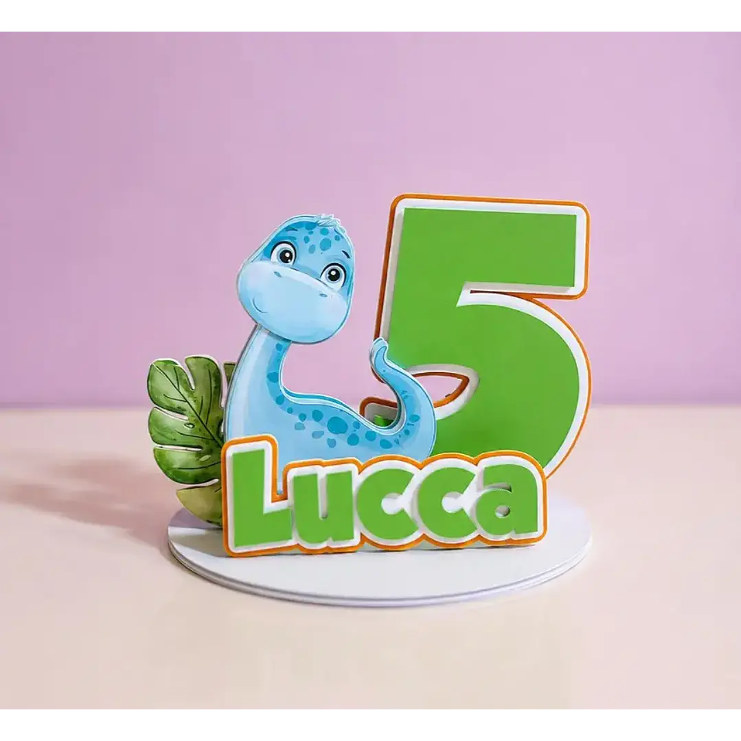 Arquivo de Corte Topo de Bolo Cenário Dinossauro 01 | Studio 1