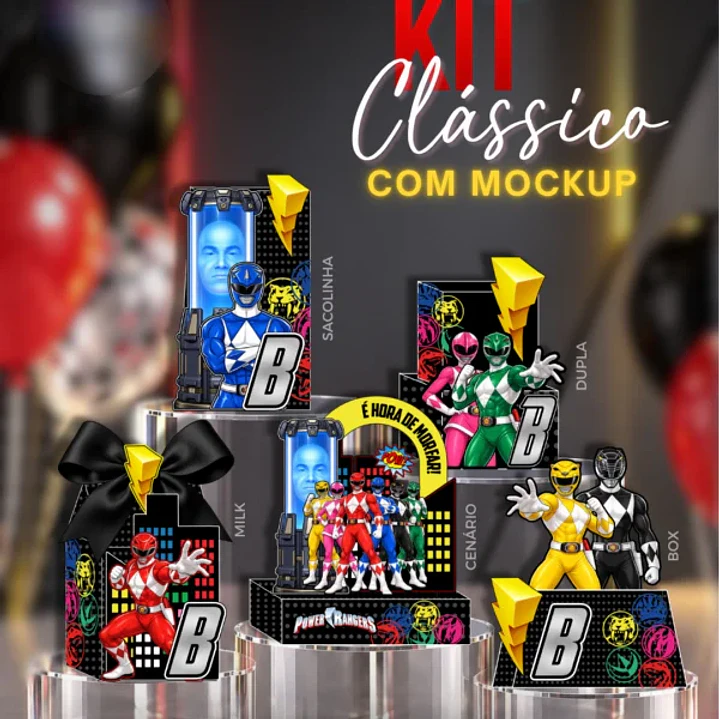 Arquivo de Corte Kit Festa Power Rangers 6 | Studio + PDF 1