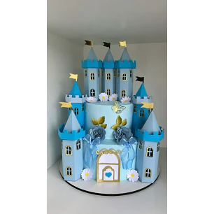 Arquivo de Corte Topo de Bolo Cenário Castelo  3d 01  | Studio