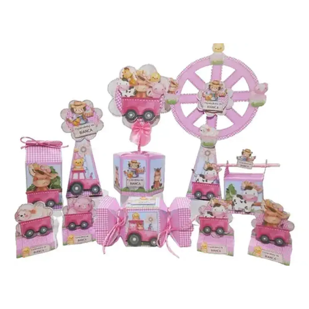 Arquivo de Corte Kit Festa Fazendinha Menina | Studio + PDF 1